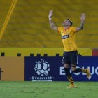 Carlos Garcés anotó el segundo tanto ante Olmedo en la victoria de visitante.