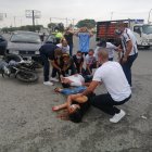 En el simulacro de accidente se puso en escena imágenes que se observan casi a diario en muchas vías de la ciudad.