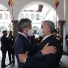 Reunión. Los presidentes Guilermo Lasso e Iván Duque se reúnen este domingo 21 de noviembre en Carondelet.