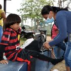 Israel Llerena Rendón, el ‘mini Messi’ que juega en el equipo Los Tigrillos.