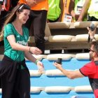 En la final de la Copa Libertadores un hincha del Flamengo le propuso matrimonio a su novia, aficionada del Palmeiras.