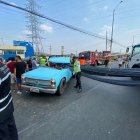 El fallecido y el herido iban en esta camioneta.