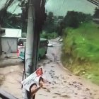 Las fuertes lluvias provocaron que el río Pita se desbordara.