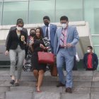 Abogados de los implicados acudieron a la diligencia.