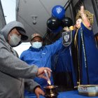 El Divino Niño fue vestido con la camiseta de Independiente del Valle.