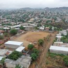En esta cancha ocurrió el hecho violento, entre las montañas del noroeste porteño.