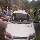 El auto siniestrado luego de ser