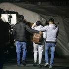 Los familiares de los trabajadores llegaron hasta el sitio luego de enterarse de la tragedia.