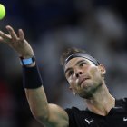 El tenista español Rafael Nadal durante un partido del torneo Mubadala que disputó recientemente en Abu Dabi.