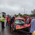Así quedó el automotor en el que viajaban los hoy fallecidos.