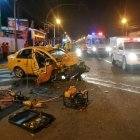 En Pujilí, los dos vehículos se destruyeron en su parte delantera.