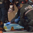 Agentes de Criminalística hallaron en el lugar más de 10 indicios balísticos.