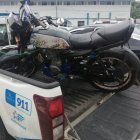 La moto recuperada por la Policía.