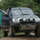 Danny García Jaime viajaba en esta camioneta cuando fue asesinado.