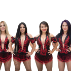 De izquierda a derecha: Ángeles Toapanta, Johana Quistial, Yamileth Díaz y Alexandra  Ruiz.