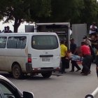 Los restos de Dalis Morán 
y Steven Moreno fueron  retirados de esta camioneta.