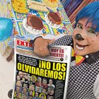 El payasito Piñata, encarnado por Segundo Toalongo, fue el ganador de una 'gamba' gracias a la promoción ¡Despega y Gana! de EXTRA.