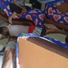 Los sospechosos, al momento de ser sorprendidos por la Policía.