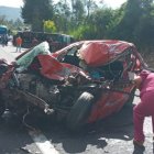 Los vehículos involucrados fueron llevados a los patios de retención de la Policía Nacional.