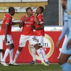 Toda la alegría de Ismael Díaz y su gol en el 1-1 entre Católica y Bolívar.