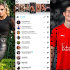 James reviso las historias de Instagram de la presentadora ecuatoriana.