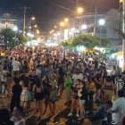 En el balneario de San Clemente se pusieron a gozar en las calles.