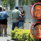 Familiares de Darwin Fuentes Pérez y Darwin Fuentes Montoya lloraban afuera de la morgue.