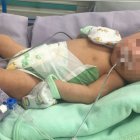 El pequeño, cuando tenía un mes y medio de nacido.