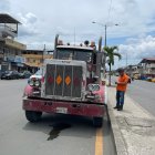 Este pesado vehículo impactó a Carlos Gustavo Torres Lucero.