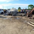 La escena del crimen fue acordonada por la policía.