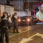 Momentos en que la policía acordona el lugar de los hechos.