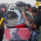 La Policía trasladó el cuerpo del colombiano a la morgue de Daule.