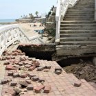 Esta es una de las áreas más afectadas por los fuertes oleajes.