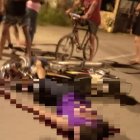 El hombre fue baleado mientras iba en su motocicleta.