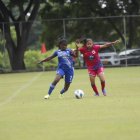 PARTIDO FEMENINO DE EMELEC-DEPORTIVO QUITO EN EL COMPLEJO ROCAFUERTE, KM,17 VIA A LA COSTA, 27 DE MARZO DEL 2022  AMELIA ANDRADE Guayaquil-Ecuador Agencia (ag-expreso)