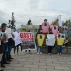 Las activistas acudieron a exigir justicia para negrito, pero se la negaron.