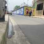 El agua contaminada se mantiene en los bordillos por varios días, según los vecinos.