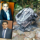 Así encontraron el carro en el que viajaban los abogados  Así encontraron el carro en el que viajaban los abogados Jairo Jiménez Pazmiño (derecha) 
y Geovanny Arias.