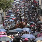 La imagen de Jesús del Gran Poder regresó a las calles del centro de Quito.