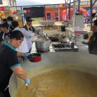 Para la preparación se usó una olla de unos 1.200 litros