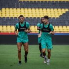 Bruno Piñatares y Lucas Sosa de Barcelona en uno de los entrenamientos.
