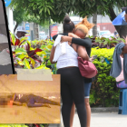 Familiares de Keneth Ramírez Castillo llegaron al Instituto Forense. Su madre (blusa blanca) estaba  devastada.