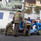 Los afectados fueron trasladados en ambulancias del Cuerpo de Bomberos.