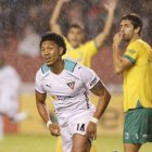 José Quintero abrió el marcador para Liga de Quito en el empate ante Defensa y Justicia de Argentina.