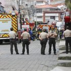 La zona fue resguardada por la policía y bomberos.