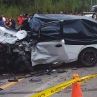 En el auto Chevrolet blanco, que conducía Jonathan Muñoz, habrían encontrado varias latas de cerveza.