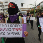 Marchas feministas en La Paz, reflejan el malestar ante el trato que se da a esta lacra en el país.