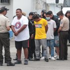Los sospechosos fueron presentados, horas antes de la audiencia, en el cuartel Modelo.