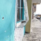 Las huellas de la balacera quedaron en las paredes de este inmueble.