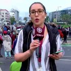 Asaltaron y 'sonaron' a un equipo periodístico en medio del tumulto